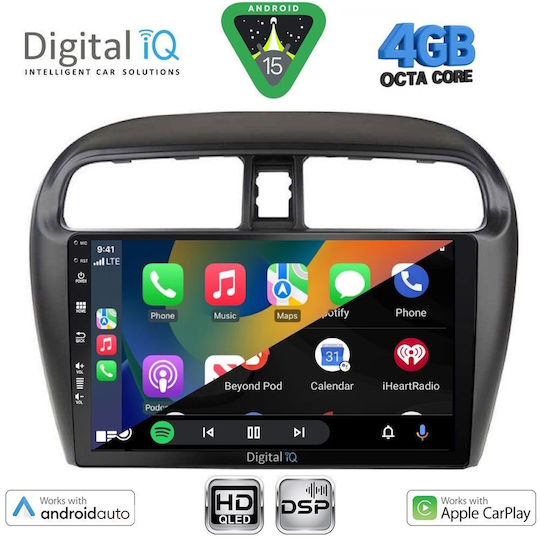 Digital IQ Car Audio System for Mitsubishi Space Star 2013-2020 Bluetooth USB WiFi GPS Apple CarPlay Android Auto with 9" Touch Screen