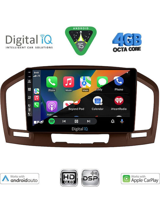 Digital IQ Car Audio System for Opel Insignia 2008-2013 Bluetooth USB WiFi GPS Apple CarPlay Android Auto with 9" Touch Screen