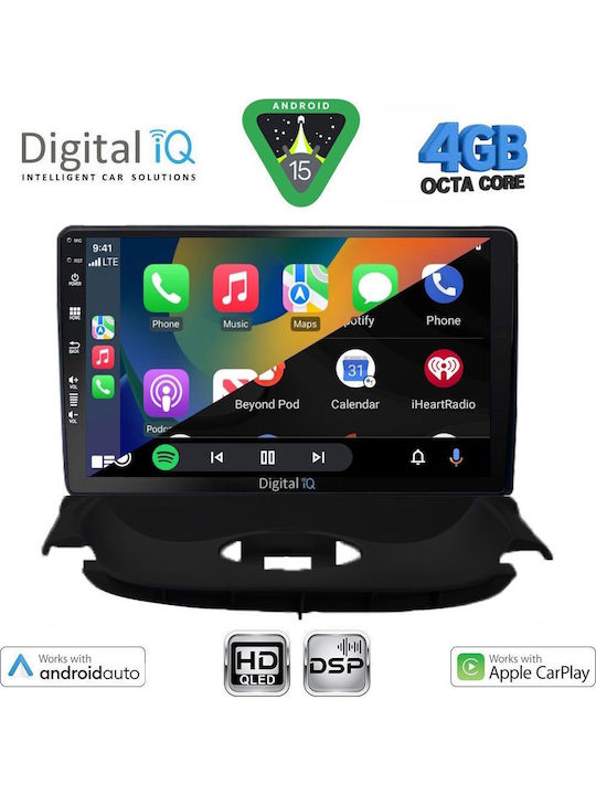 Digital IQ Car Audio System for Peugeot 206 1998-2006 Bluetooth USB WiFi GPS Apple CarPlay Android Auto with 9" Touch Screen