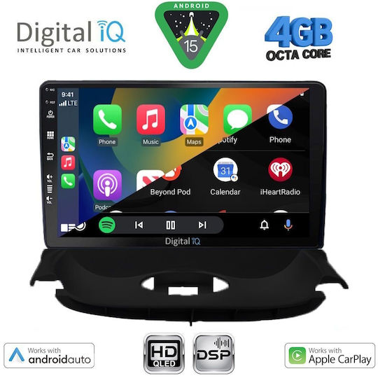 Digital IQ Car Audio System for Peugeot 206 1998-2006 Bluetooth USB WiFi GPS Apple CarPlay Android Auto with 9" Touch Screen