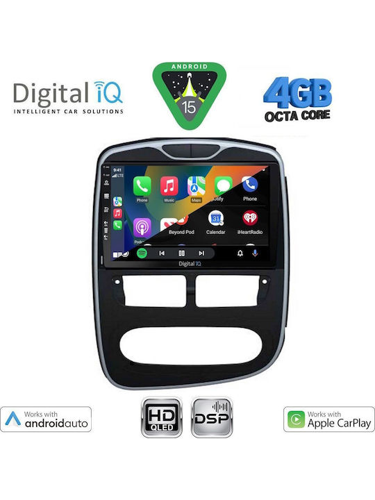 Digital IQ Car Audio System for Renault Clio 2012-2015 Bluetooth USB WiFi GPS Apple CarPlay Android Auto with 10" Touch Screen