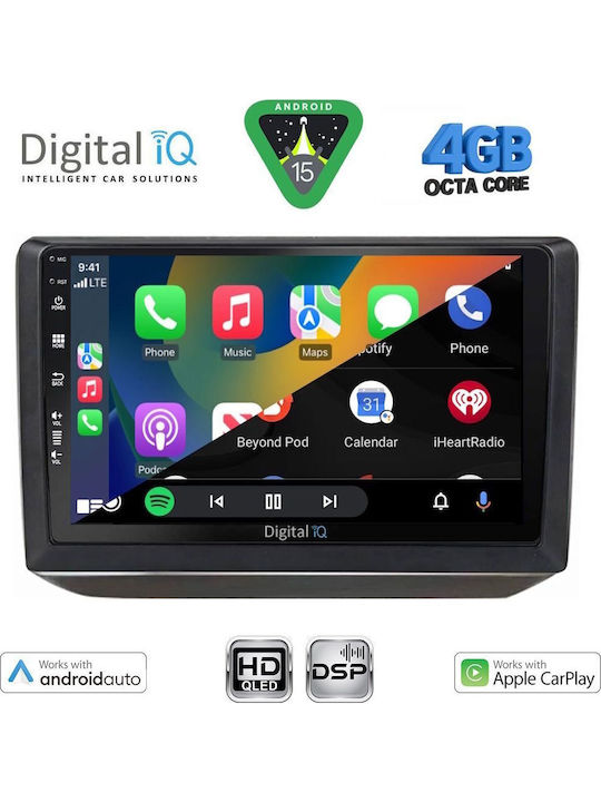 Digital IQ Car Audio System for Skoda Fabia 2008-2014 Bluetooth USB WiFi GPS Apple CarPlay Android Auto with 10" Touch Screen