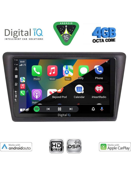 Digital IQ Car Audio System for Skoda Rapid 2014-2019 Bluetooth USB WiFi GPS Apple CarPlay Android Auto with 9" Touch Screen