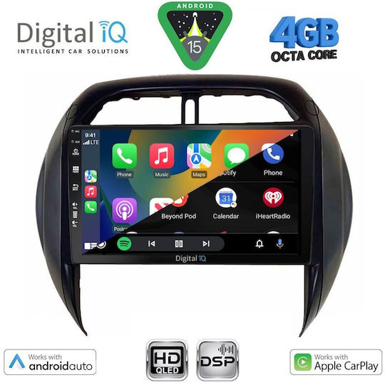 Digital IQ Car Audio System for Toyota RAV 4 2000-2006 with Clima Bluetooth USB WiFi GPS Apple CarPlay Android Auto with 9" Touch Screen