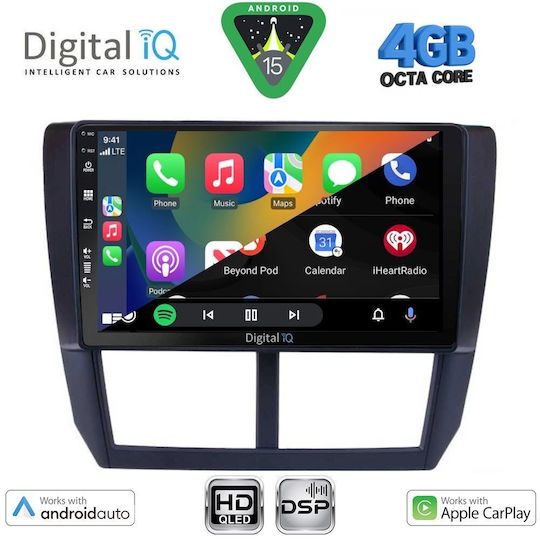 Digital IQ Car Audio System for Subaru Forester / Impreza 2008-2013 (Bluetooth/USB/WiFi/GPS/Apple CarPlay/Android Auto) with 9" Touch Screen