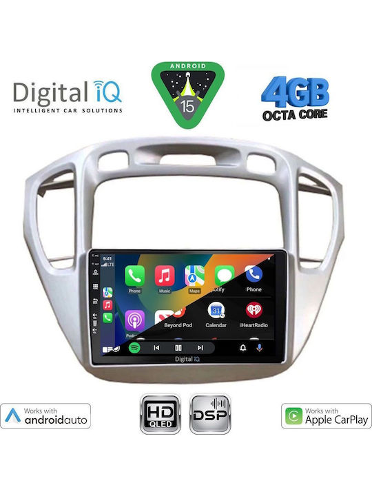 Digital IQ Автомобилна Аудио Система За Toyota Highlander 2002-2009 Bluetooth USB Вграден Wi-Fi GPS Apple CarPlay Android Auto С Touch Screen 9"