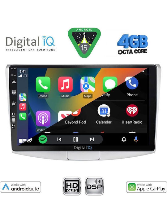 Digital IQ Car Audio System for Volkswagen Passat 2010-2015 (Bluetooth/USB/WiFi/GPS/Apple CarPlay/Android Auto) with 10" Touch Screen