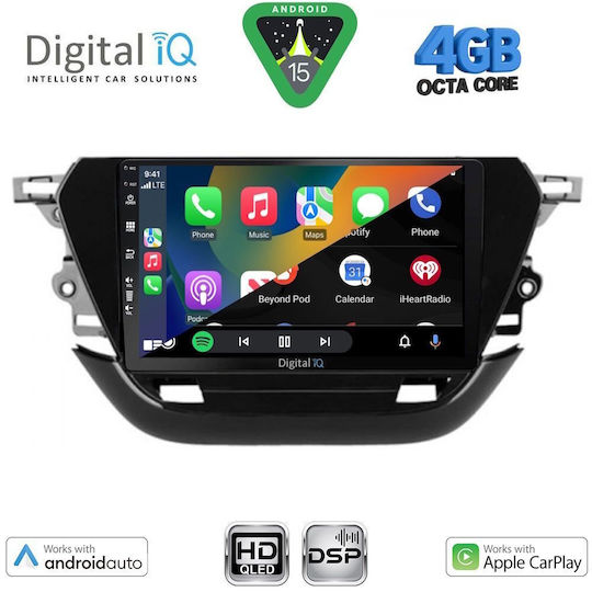 Digital IQ Car Audio System for Opel Corsa 2019-2023 Bluetooth USB Wi-Fi GPS Apple CarPlay Android Auto with 9 Inch Touch Screen DIGITAL IQ BXF 16487 CPAA