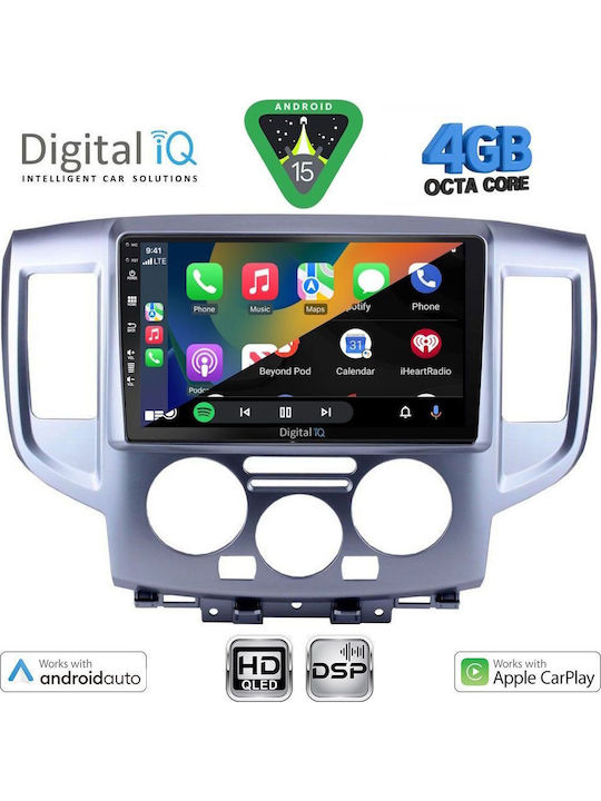 Digital IQ Car Audio System for Nissan NV200 2009-2020 Bluetooth USB WiFi GPS Apple CarPlay Android Auto with 9" Touch Screen