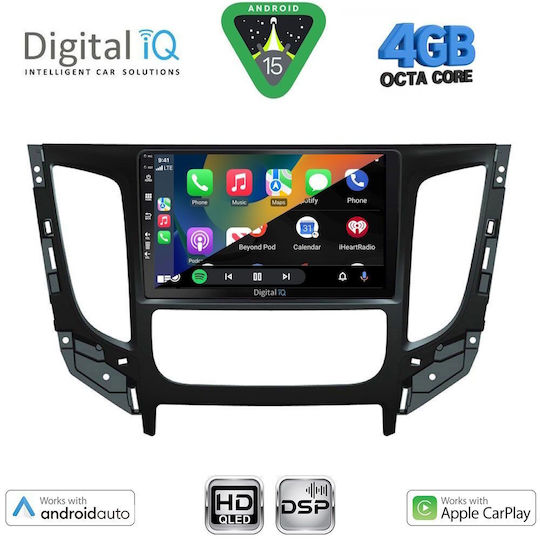 Digital IQ Car Audio System for Mitsubishi L200 2015-2019 with Clima (Bluetooth/USB/WiFi/GPS/Apple CarPlay/Android Auto) with 9" Touch Screen