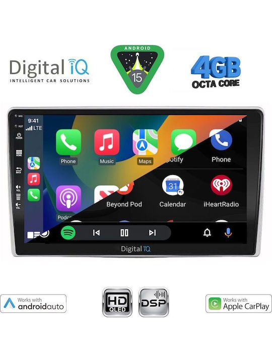 Digital IQ Car Audio System for Alfa Romeo Mito 2008-2018 Bluetooth USB WiFi GPS Apple CarPlay Android Auto with 9" Touch Screen