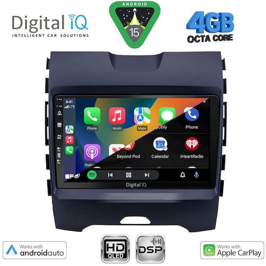Digital IQ Car Audio System for Ford Edge 2015-2023 (Bluetooth/USB/WiFi/GPS/Apple CarPlay/Android Auto) with 9" Touch Screen