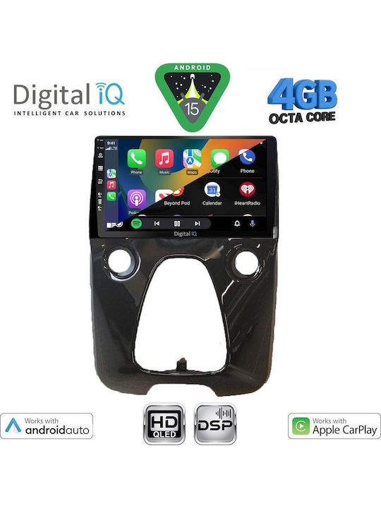Digital IQ Auto-Audiosystem für Toyota Aygo 2014-2022 mit A/C (Bluetooth/USB/WiFi/GPS/Apple CarPlay/Android Auto) mit Touchscreen 10"