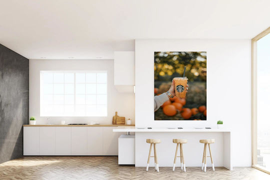 Gemälde Pumpkin Spice Latte In Hand Pumpkin Spice Latte Im Hand 70x100