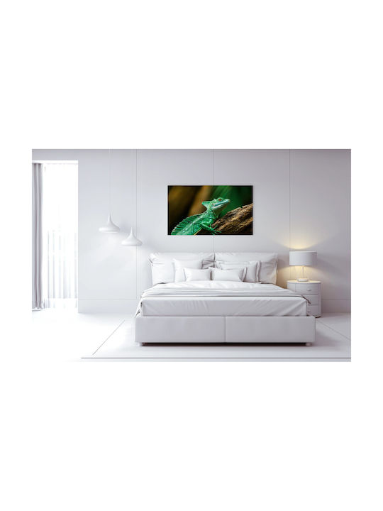 Painting Colorful Lizard In Its Natural Habitat Multicolored Lizard In Natural Environment 100x70