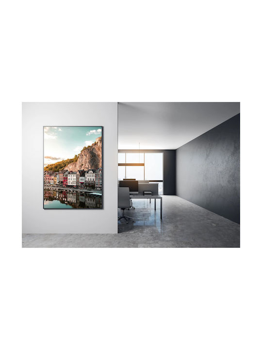 iLovePrints Πίνακες & Κάδρα Πολύχρωμα Σπίτια Δίπλα Στο Ποτάμι 100x150