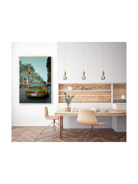 Πίνακας Vintage Porsche Street Scene Vintage Porsche Street Scene 80x120