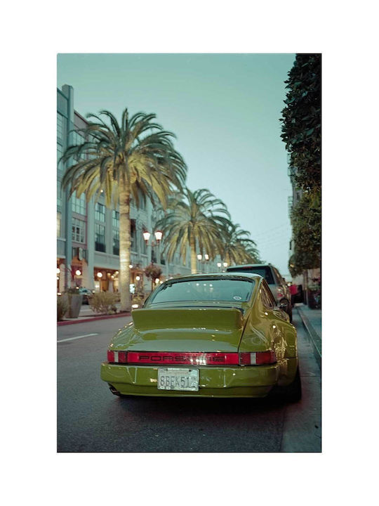 Πίνακας Vintage Porsche Street Scene Vintage Porsche Street Scene 80x120