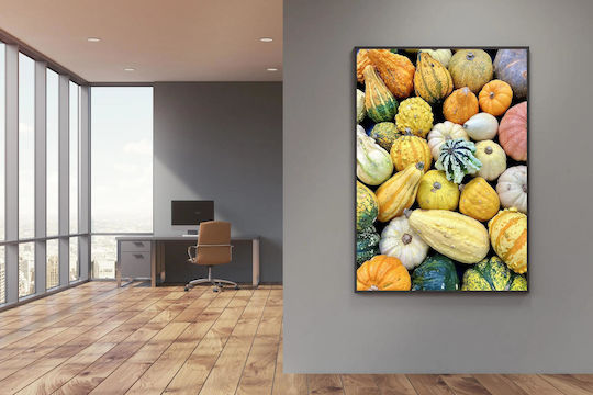 iLovePrints Gemälde Bunte Kürbisse Kürbisse 100x150