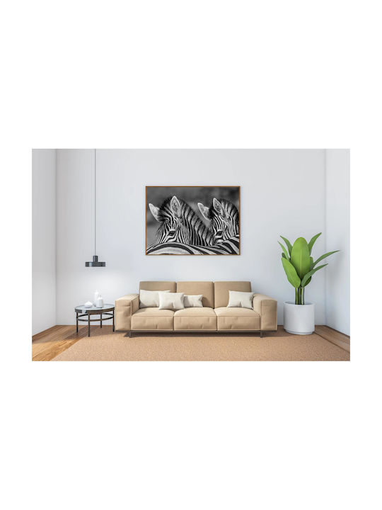 Панел Black White Zebras Асфромаври Зебри 100x70