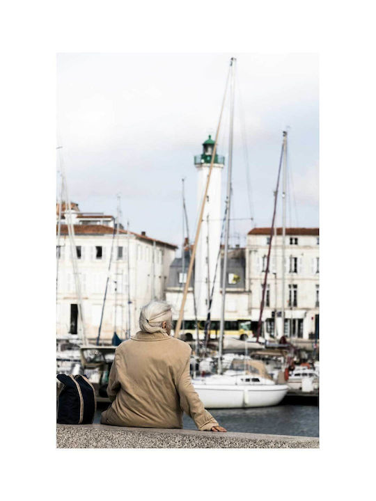 Πίνακας Elderly Person By Lighthouse Ηλικιωμένος Δίπλα Στον Φάρο 80x120