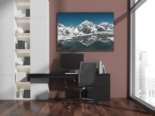Painting Snow-Covered Mountain Reflection Snowy Mountain Reflection 120x80