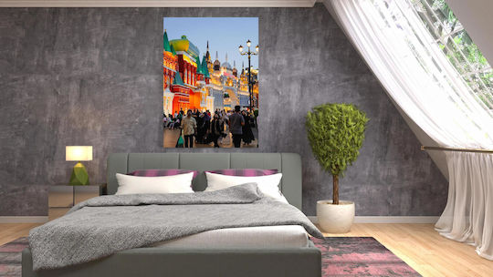 Colorful City Lights Πολύχρωμα Φώτα Πόλης σε Καμβά