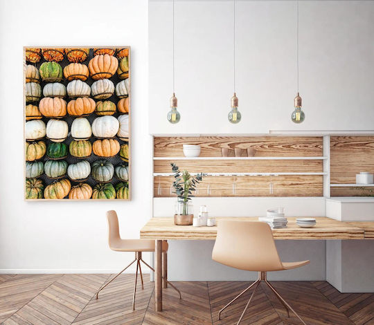 iLovePrints Πολύχρωμο Ölgemälde Kürbis Display 100x150