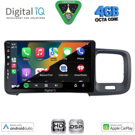 Digital IQ Car Audio System for Volvo S60 2010-2018 Bluetooth USB WiFi GPS Apple CarPlay Android Auto with 9" Touch Screen