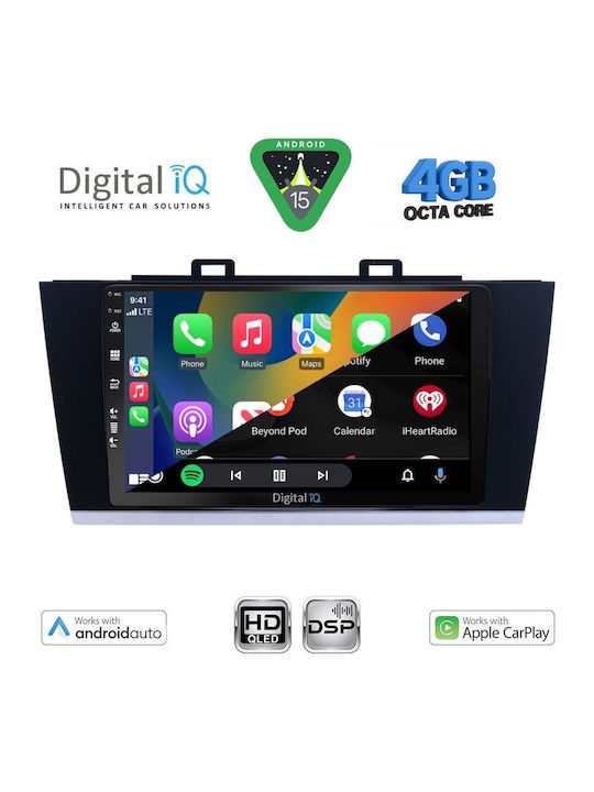 Digital IQ Car Audio System for Subaru Legacy / Outback 2014-2019 (Bluetooth/USB/WiFi/GPS/Apple CarPlay/Android Auto) with 9" Touch Screen