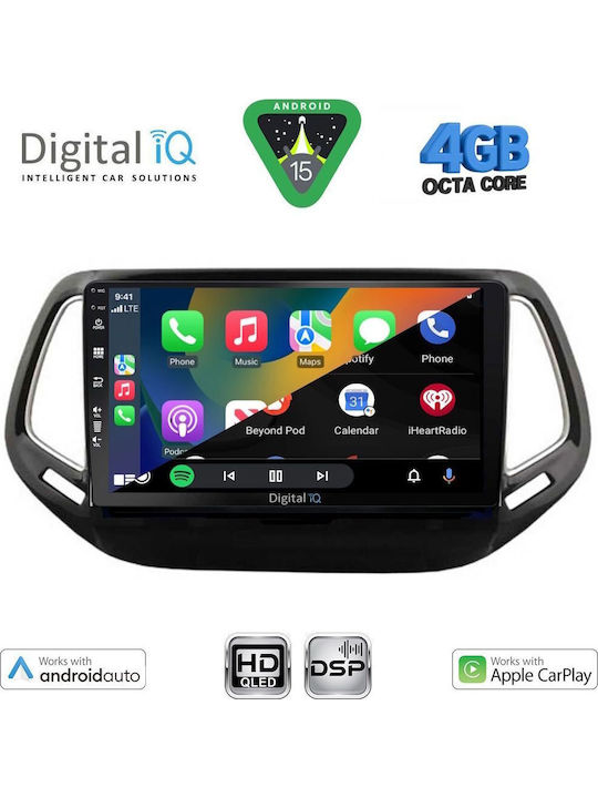 Digital IQ Auto-Audiosystem Für Jeep Compass 2016-2021 Mit Touchscreen 10"