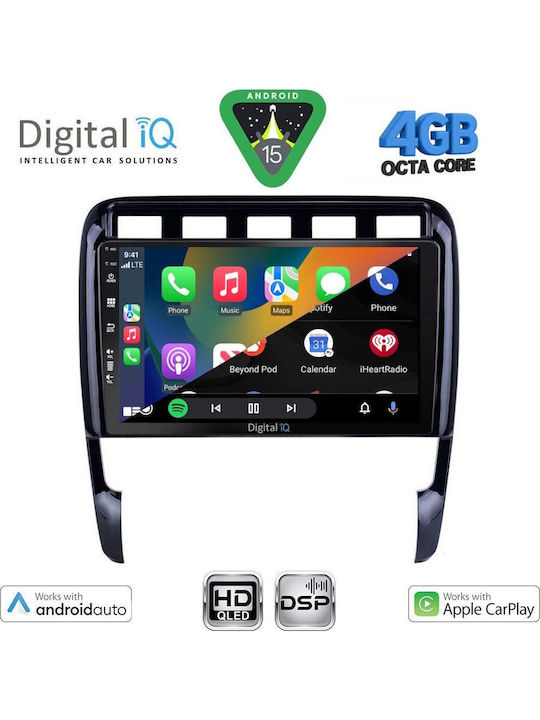 Digital IQ Car Audio System for Porsche Cayenne 2002-2011 Bluetooth USB WiFi GPS Apple CarPlay Android Auto with 9" Touch Screen