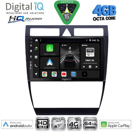 Digital IQ Ηχοσύστημα Αυτοκινήτου για Audi A4 2008-2015 (Bluetooth/USB/WiFi/GPS/Apple-Carplay/Android-Auto) με Οθόνη Αφής 10"