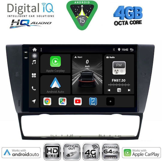 Digital IQ Ηχοσύστημα Αυτοκινήτου για BMW Σειρά 1 2004-2013 με Clima (Bluetooth/USB/WiFi/GPS/Apple-Carplay/Android-Auto) με Οθόνη Αφής 9"