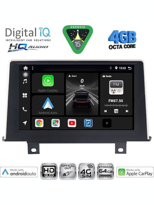 Digital IQ Car Audio System for BMW Series 3 2005-2012 Bluetooth USB WiFi GPS Apple CarPlay Android Auto with 9" Touch Screen