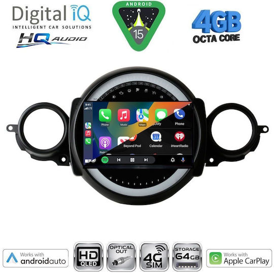 Digital IQ Ηχοσύστημα Αυτοκινήτου για Mini Cooper / Clubman 2011-2013 (Bluetooth/USB/WiFi/GPS/Apple-Carplay/Android-Auto) με Οθόνη Αφής 9"