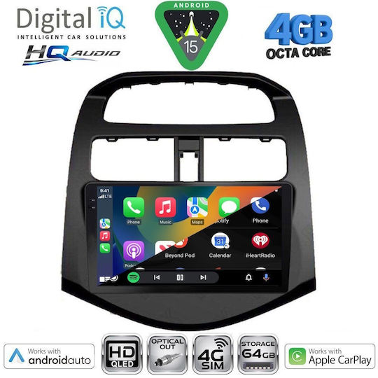 Digital IQ Ηχοσύστημα Αυτοκινήτου για Chevrolet Spark 2009-2015 (Bluetooth/USB/WiFi/GPS/Apple-Carplay/Android-Auto) με Οθόνη Αφής 9"