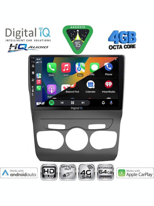 Digital IQ Car Audio System for Citroen C4 / DS4 2011-2018 (Bluetooth/USB/WiFi/GPS/Apple CarPlay/Android Auto) with 10" Touch Screen