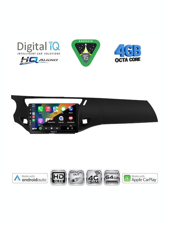 Digital IQ Car Audio System for Citroen C3 / DS3 2009-2016 Bluetooth USB WiFi GPS Apple CarPlay Android Auto with 9" Touch Screen