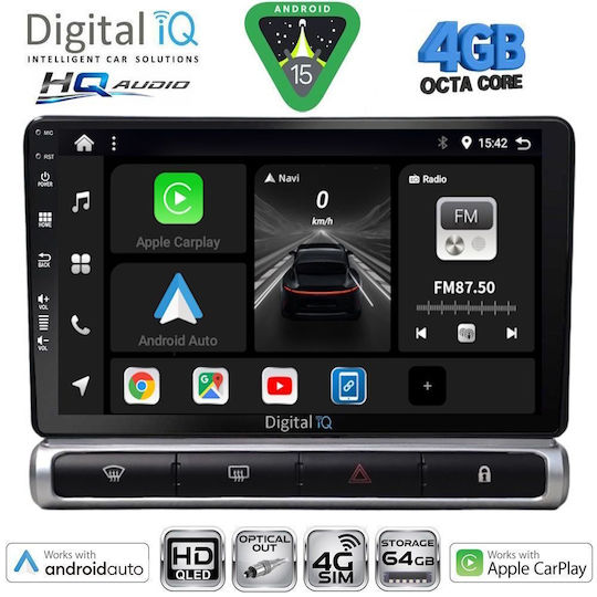 Digital IQ Ηχοσύστημα Αυτοκινήτου για Citroen C3 / DS3 2009-2016 (Bluetooth/USB/WiFi/GPS/Apple-Carplay/Android-Auto) με Οθόνη Αφής 9"