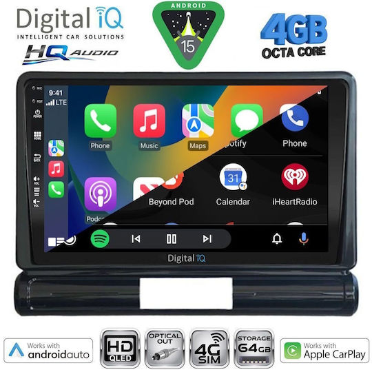 Digital IQ Car Audio System for Citroen C3 DS3 2016 with Touch Screen 9 inches DIGITAL IQ BXK 19093L CPAA Bluetooth USB Wi-Fi GPS Apple CarPlay Android Auto