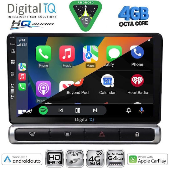 Digital IQ Car Audio System for Citroen C3 / DS3 2016 with Touch Screen 9" DIGITAL IQ BXK 19093H CPAA Bluetooth USB Wi-Fi GPS Apple CarPlay Android Auto