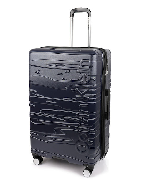 Calvin Klein State Of Flow Large Hard Blue Suitcase