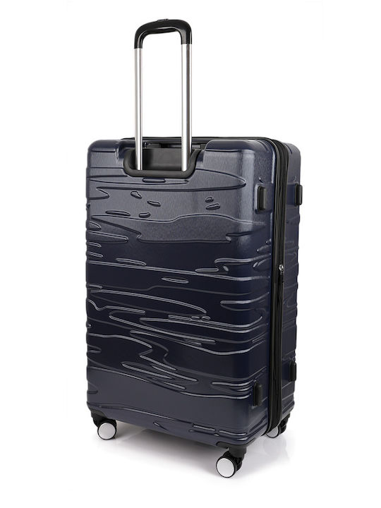 Calvin Klein State Of Flow Large Hard Blue Suitcase