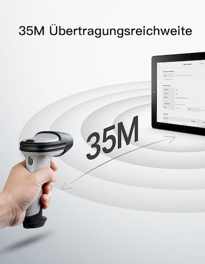 Inateck Handheld-Scanner Drahtlos mit 2D- und QR-Barcode-Lesefunktion
