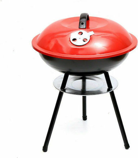 Barbeque Große Grillfläche Tragbar Holzkohlegrill Kessel mit Deckel 40cmx40cm