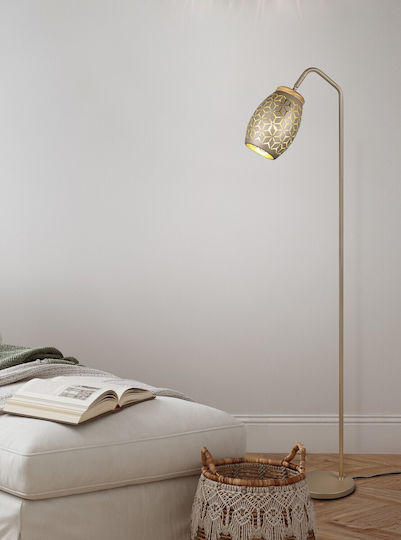 Trio Lighting Bidar Floor Lamp H147xW22cm. with Socket for Bulb E27 Brown
