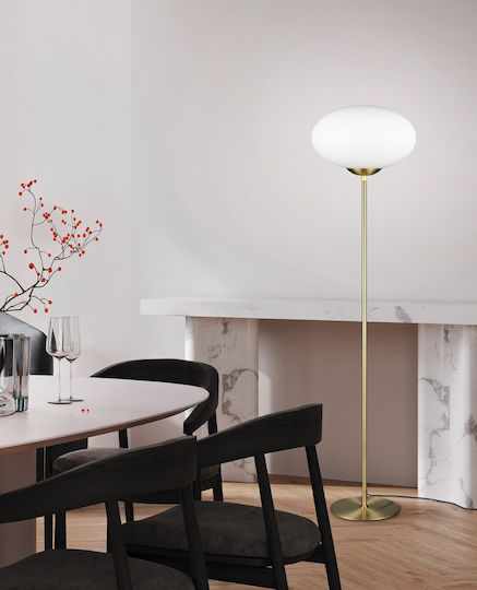 Trio Lighting Fomento Подова Лампа В150xД40см. с Цокъл за Крушка E27 Бронзов