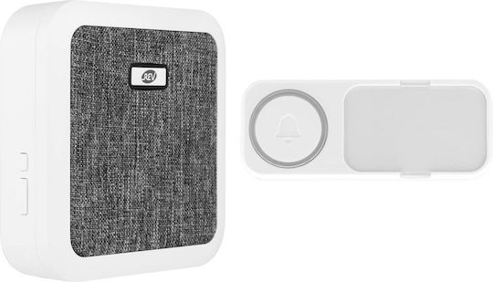 REV Orchestra Door Bell Funk-Gong with Button Battery White
