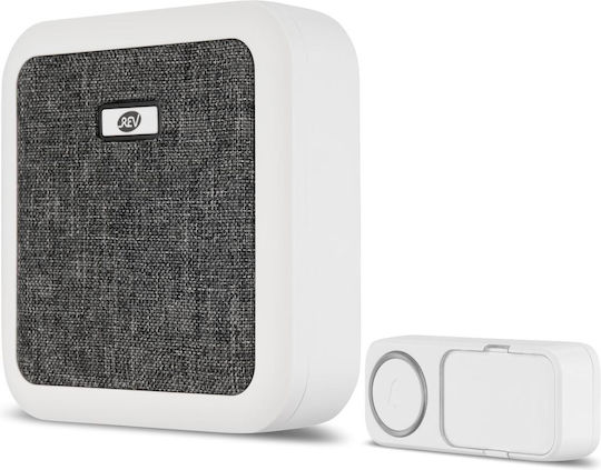 REV Orchestra Doorbell Funk-Gong with Button White White